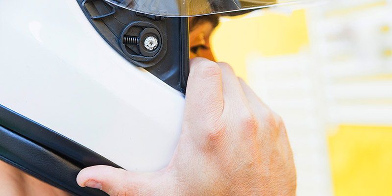 man wearing protective helmet